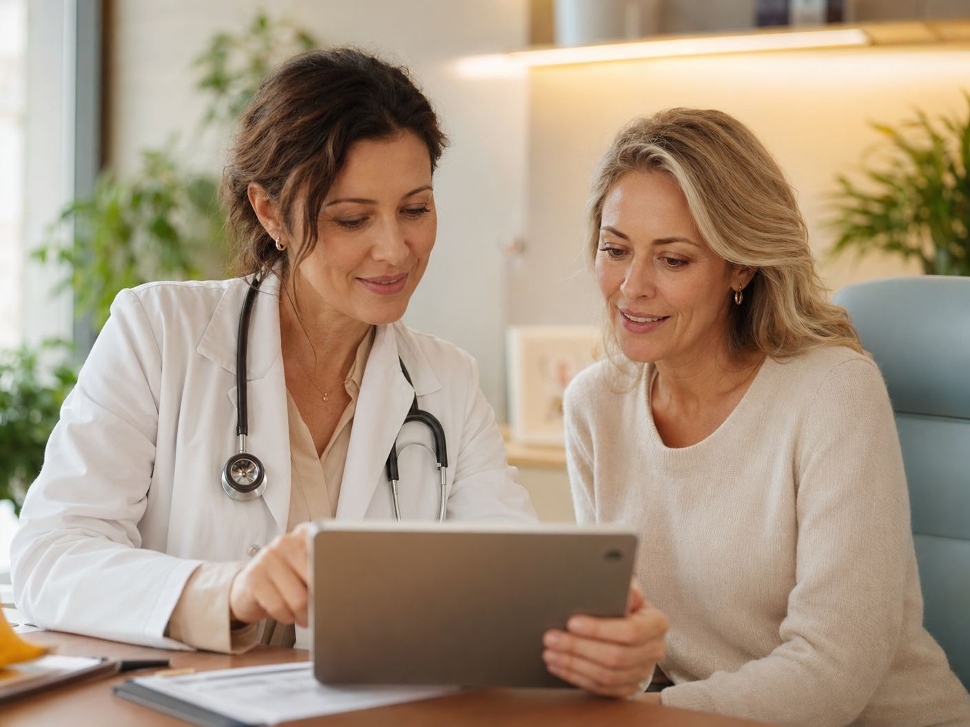 Doctor consulting with patient at UCO Medical Clinic